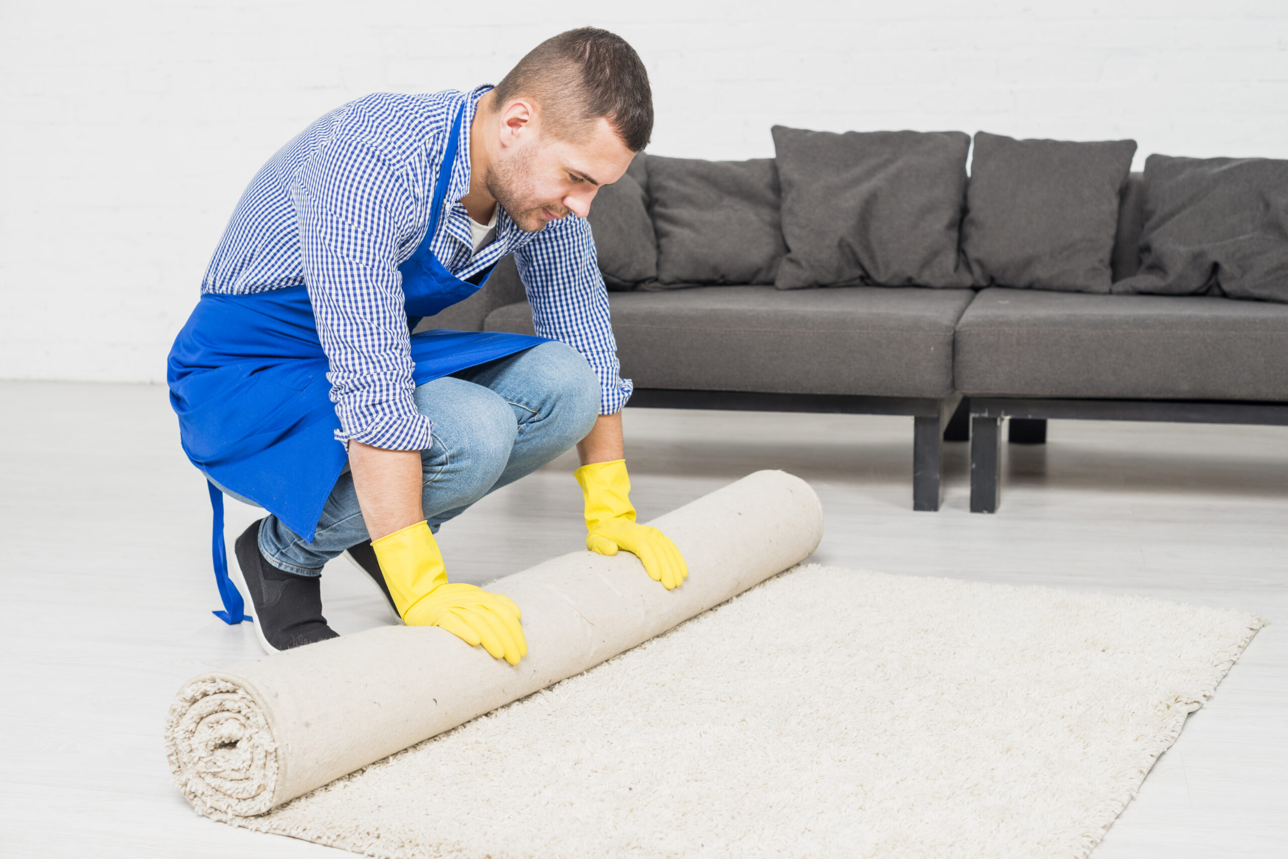 man cleaning his home scaled